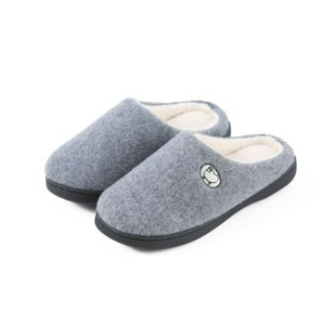 

Men s Slip on Fuzzy House Slippers Men s Warm Memory Foam Slippers Anti Slip Plush House Shoes Bedroom Shoes Outdoor Indoor