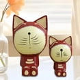 thumbnail image 4 of Estatua de gato de madera, escultura de gato de madera, adorno tallado a mano, figuras decorativas de gato coleccionables hechas a mano para el hogar, 4 of 8