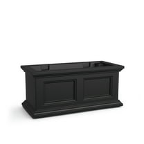 Mayne Fairfield 24" x 11" x 11" Rectangular Black Self Watering Plastic Window Box Planter