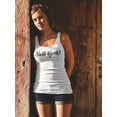 thumbnail image 2 of North Korea Cursive Script Tank Women -Image by Shutterstock, Female x-Small, 2 of 4