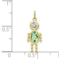 thumbnail image 3 of Collier Pendentif Pierre de Naissance Garçon Août en Or Jaune 10k, 3 of 7
