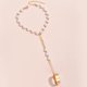 thumbnail image 3 of Pulsera de anillo de dedo de perla para niñas Pulsera de cuentas de corazón de oro Joyería de cadena de mano infinita TUNC Sencillez, 3 of 5
