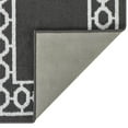 thumbnail image 2 of Washable Skid-Resistant Runner Rug, Trellis Border, Dark Grey and White, 26" x 72", 2 of 8