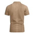 thumbnail image 5 of Zylarhe Men T Shirts Men's Summer Casual Style Solid Colour Short Sleeve Lapel T Shirt Tops Large Mens Shirts, 5 of 9