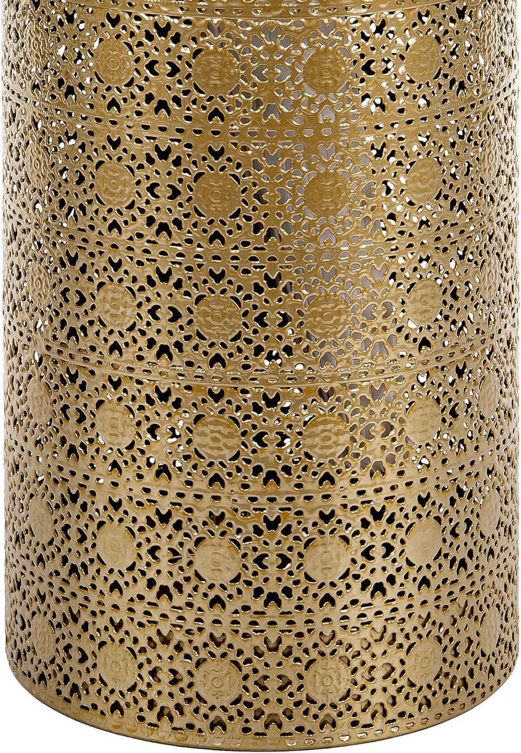 Concepts 21 Inch Heavy Duty Metal Umbrella Stand, Decorative Umbrella Holder for Entryway, Indoor Outdoor Umbrella Organizer Storage Rack for Home Office Patio- Gold Lace
