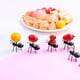 thumbnail image 1 of 12 piezas de tenedores de palillos de dientes de fruta de hormigas, palitos de hormigas 3D, tenedores de postre de plástico para hormigas para fiesta, 1 of 9