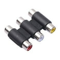 thumbnail image 3 of Deyuer 5PCs 3 RCA AV Audio Video Female to Female Coupler Adapter Extension Cable Component, 3 of 6