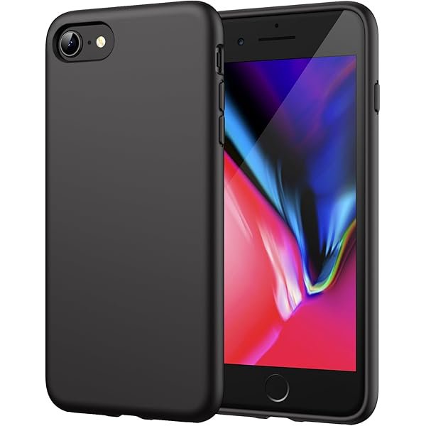 wonima11 JETech Silicone Case for iPhone SE 3/2 (2022/2020 Edition), iPhone 8 and iPhone 7, 4.7-Inch, Silky-Soft Touch Full-Body Protective Case, Shockproof Cover with Microfiber Lining (Black)