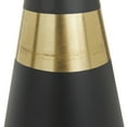thumbnail image 5 of DecMode 14", 11"H Black Metal Vase with Gold Band, Set of 2, 5 of 9