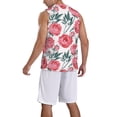 thumbnail image 2 of Sikiie Rose Flowers Basketball Jersey Reversible Men's Mesh Athletic Sports Shirts Training Practice S-4XLSmall, 2 of 6