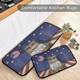 thumbnail image 6 of SKYSONIC Creative American Flag Kitchen Mats and Rugs Happy Independence Day Floor Runner Area Rug Washable Carpet Perfect for Living Room Bedroom Entryway,19.7"x27.6"+19.7"x47.2", 6 of 7