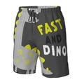 thumbnail image 4 of Balery Cute Dinosaur Traje de Baño Estilo Hawaiano para Hombre, Shorts de Secado Rápido con Bolsillos-Small, 4 of 6