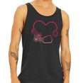 thumbnail image 2 of Heart Flowers Stethoscope Tank Top Unisex Large Black, 2 of 5