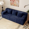thumbnail image 3 of Leumius 71" 3 Seater Boneless Sofa Couch,Modern Corduroy Upholstered Couch with Deep Seat,Cloud Sofa for Living Room,No Assembly Required,Aged Blue, 3 of 5