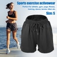 thumbnail image 3 of 1Pcs Women's Flowy Running Shorts Casual High Waisted Workout Shorts Black Size S, 3 of 6