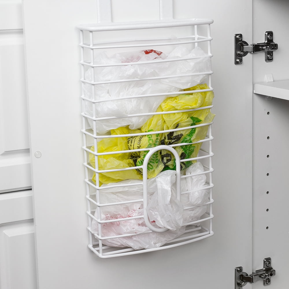 Over The Cabinet Door Plastic Grocery Bag Holder Kitchen Storage Organizer BEW 