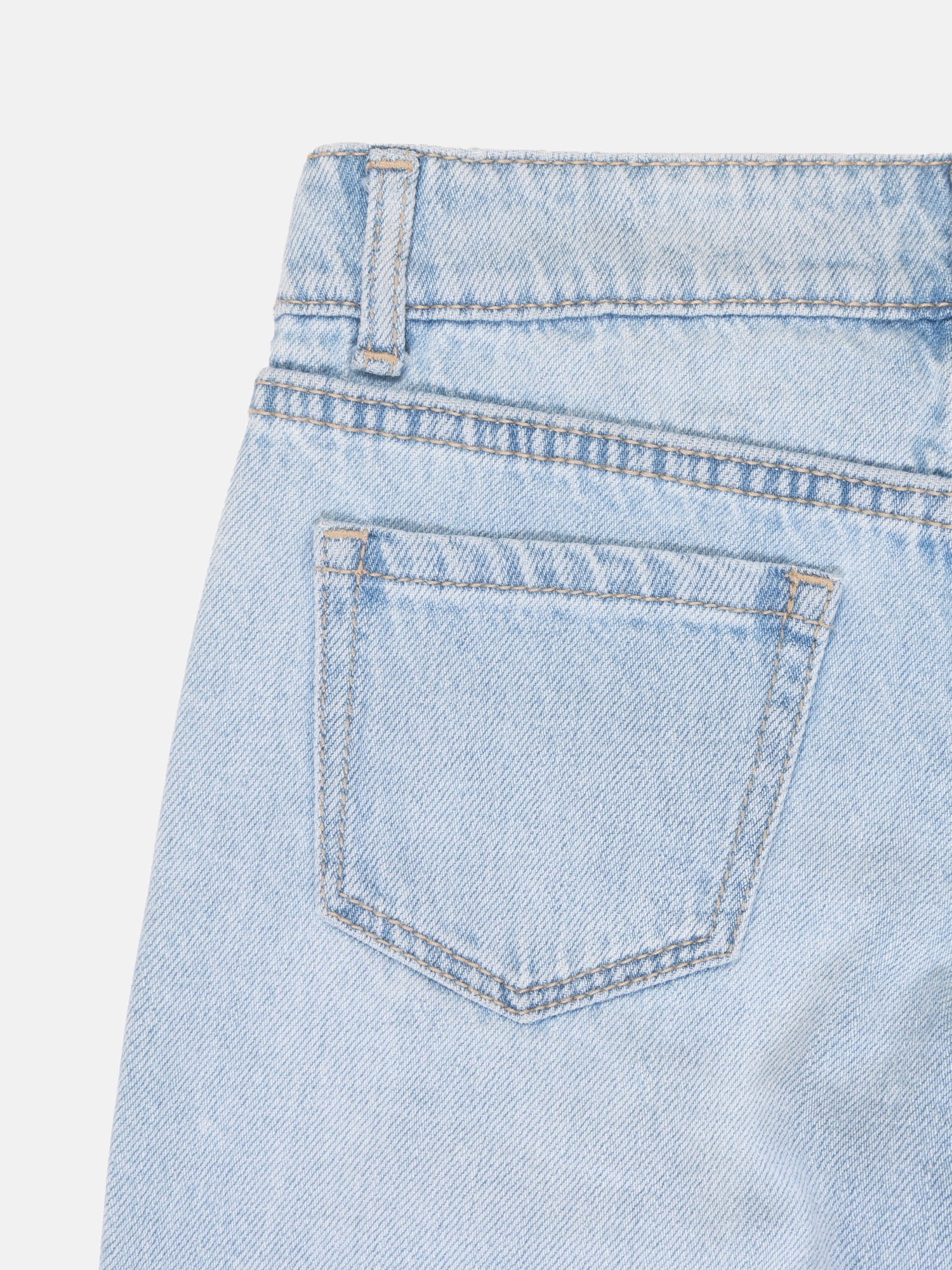 Wonder Nation Girls Crossover Waist Wide Leg Jeans, Sizes 5-18