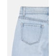 thumbnail image 5 of Wonder Nation Girls Crossover Waist Wide Leg Jeans, Sizes 5-18, 5 of 5