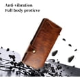 thumbnail image 5 of for Samsung Galaxy Note 20 10 9 8 Ultra Pro Luxury Cowhide Leather Flip Cover Phone case, Card Slots Wallet Hand Strap Full-Body Shockproof Bumper(Brown,Note 20 Ultra), 5 of 8