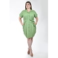thumbnail image 4 of Vestido camisero de lino Roman Fashion /Tallas Extras, 2336 (Pistache) verde claro 38, 4 of 6