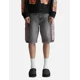 thumbnail image 3 of Pantalones cortos de mezclilla rectos con bordados y estampado de hip hop gótico callejero, diseño Y2K, pantalones de baloncesto de cintura alta de gran tamaño para parejas, 3 of 5