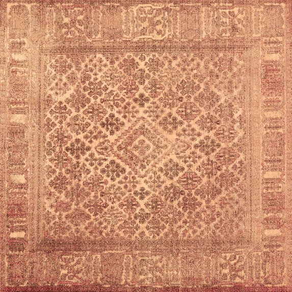 Ahgly Company Indoor Square Persian Brown Bohemian Area Rugs, 3' Square