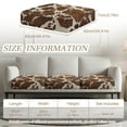 thumbnail image 3 of Xoenoiee Brown Cow Print 3 Pieces Sofa Covers Couch Covers for 3 Cushion Couch Sofa, High Stretch Slipcovers Furniture Protector for Kids Dogs Cats, 3 of 7