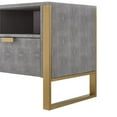 thumbnail image 6 of Posh Living Omer Faux Shagreen TV Stand/Cabinet Gray/Gold, 6 of 11