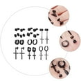thumbnail image 2 of 10 pares de pendientes de acero inoxidable decorativos para hombre., 2 of 5