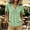 Green, variant on Women's Gingham Check Short Sleeve Blouse with Lapel Collar and Curved Hem, Relaxed Fit Lightweight Summer Top for Casual Vacation and Weekend Getaways