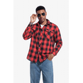 thumbnail image 5 of Onimisc Mens Flannel Shirt Long Sleeve Plaid Flannel Shirt for Men Casual Button Down Shirts Regular Fit, 5 of 7