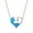 Silver, variant on Cat Heart Pendant Necklace for Women Blue Fire Opal CZ Sterling Silver Ginger Lyne Collection