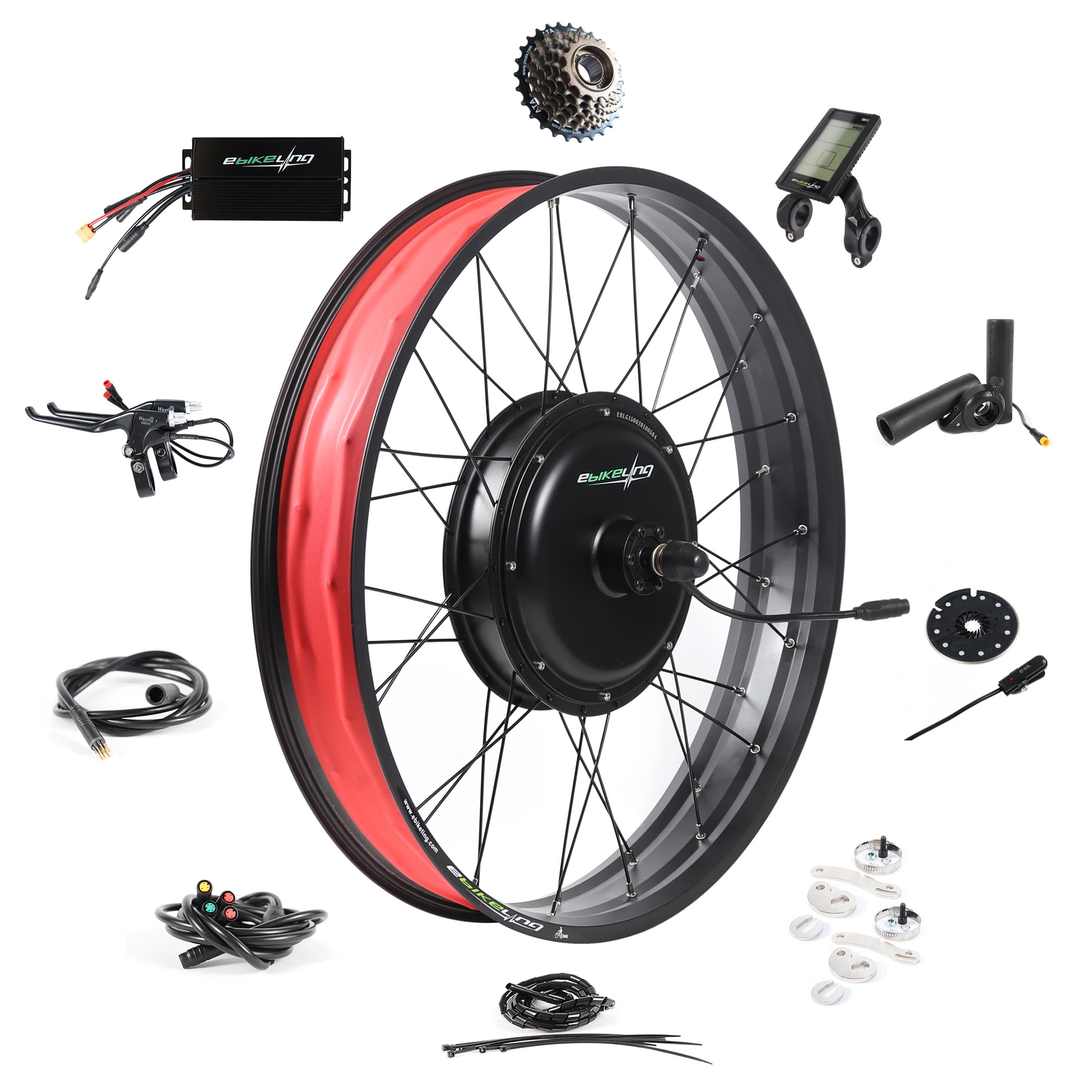assemble Mathematical tricky Waterproof 48V 1500W Direct Drive 26" Fat Rear Motor Wheel Electric Bicycle  Ebike Conversion Kit - Walmart.com