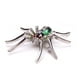 thumbnail image 2 of Broche de araña Hugo Punk Dazzling Crystal Rhinestone Viuda Animal Verde, 2 of 9
