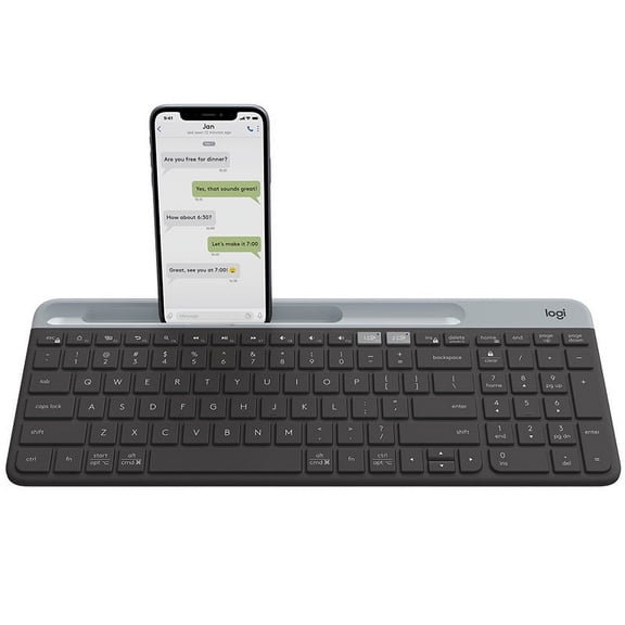 LOGITECH K580 Unifying Slim Easy Switch Multi-Device Wireless Keyboard - 18 months Battery Life, Mac/iOS/Andriod/Windows, Bluetooth USB - Graphite