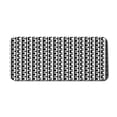 thumbnail image 1 of Abstract Computer Mouse Pad, Modern Geometric Pattern with Bracket Like Shapes Illustration Print, Rectangle Non-Slip Rubber Mousepad X-Large, 35" x 15", Charcoal Grey and White, by Ambesonne, 1 of 2