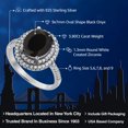 thumbnail image 2 of Gem Stone King 3.80 Cttw Black Onyx Ring for Women | 925 Sterling Silver | Gemstone Birthstone | Oval 9X7MM (Size 6), 2 of 5