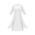 thumbnail image 4 of Wovilon Women's 2-Piece Chiffon Midi Dress Set with Open Front Cardigan and Sleeveless Round Neck Tank Dress, Elegant Layered Outfit for Vacation and Daily Wear, 4 of 9