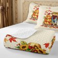thumbnail image 4 of Erosebridal Fall Scarecrow Pumpkin Quilt Full 3-Piece,Happy Harvest Full Bedspread Sets,Cream,1 Coverlet and 2 Pillowcases, 4 of 7