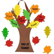 4E's Novelty 12 Pack Thanksful Tree Craft, Foam Thanksgiving Craft for Kids, Bulk Thanksgiving Fall Arts and Crafts Ages 4-8, Classroom Bulletin Board Decorations