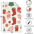 thumbnail image 3 of Dreamtimes Christmas Candies Stockings Trees Kitchen Towel, Dish Towels Quick Drying Tea Towels Absorbent Hand Towels for Kitchen Sink Dinner Table 28 x 18 Inches, Set of 1, 3 of 7