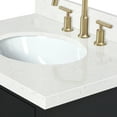thumbnail image 4 of Ariel Hepburn 30 In. Oval Sink Bathroom Vanity With Carrara White Quartz Countertop 1.5 Edge In Black, 4 of 9