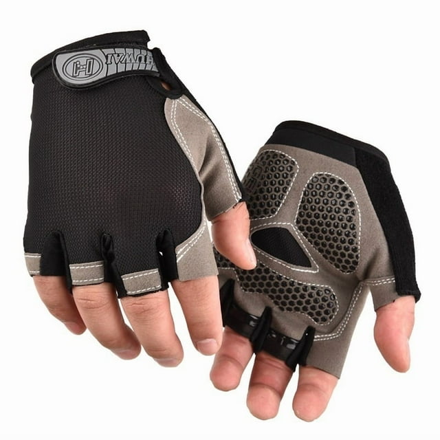 Gants de Sport de Cyclisme de Printemps et d'Automne Demi-Doigts pour Vélos pour Hommes et Femmes Gants de Cyclisme Courts à Doigts Antidérapants comme