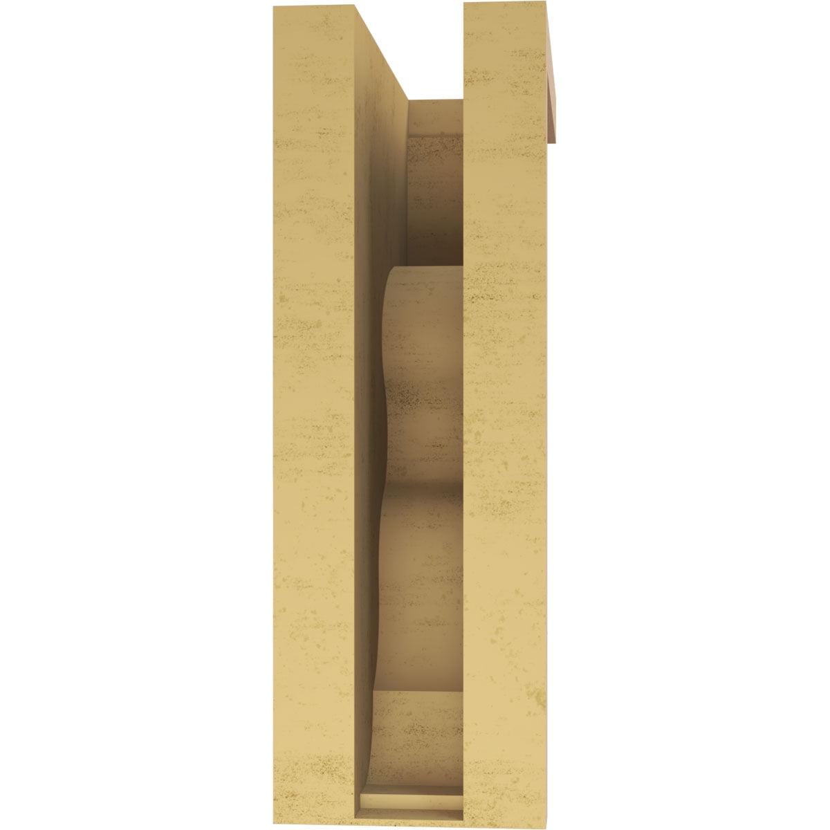 5"W x 10"D x 15"H Classic Highland Rough Cedar Woodgrain TimberThane Corbel, Primed Tan