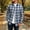 Blue, variant on Mens Flannel Plaid Shirts Vintage Casual Collared Button Down Long Sleeve Shirts Comfort Fall Winter Coat Jackets for Business Work Office