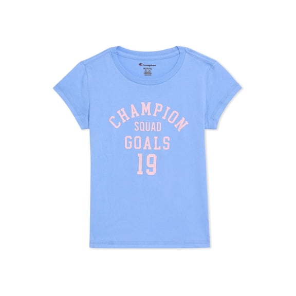 Champion Girls Graphic Short Sleeve Tee - Blue - Size Large