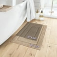 thumbnail image 2 of OEAKAY Bathroom Rug, Ultra Soft Absorbent Bath Rug for Bathroom, Premium Microfiber Shag Bath Mat, Non-Slip Bath Rug Machine Washable (24"x36", Beige), 2 of 8