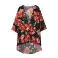 thumbnail image 1 of Nouveaux Hauts d'Été pour Femmes 2023 Grande Taille Mode Col Rond Manches Longues Imprimé Blouses Décontractées pour Sorties Chemise à Manches Longues pour Femmes, 1 of 6