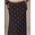 thumbnail image 5 of Brown Polka Dot Midi Skirt Flowing A-Line Casual Summer, 5 of 5