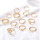 thumbnail image 4 of Juego de 13 anillos para mujer, anillos para nudillos, anillos bohemios dorados para niñas, anillos de cristal con gemas vintage, juegos de anillos con nudo articulado para adolescentes, fiesta, 4 of 7